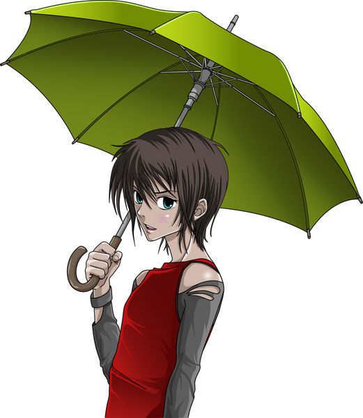 پسر ناز با چتر