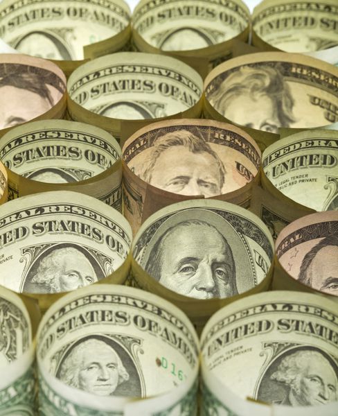 پس‌زمینه پول اسکناس‌های دلاری - روسای جمهور که به دوربین نگاه می‌کنند
