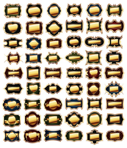 مجموعه ای از قاب های طلایی
