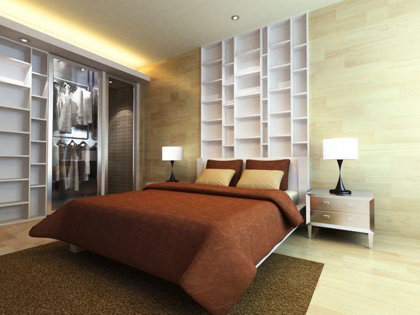 اتاق خواب مدرن به سبک مینیمالیستی