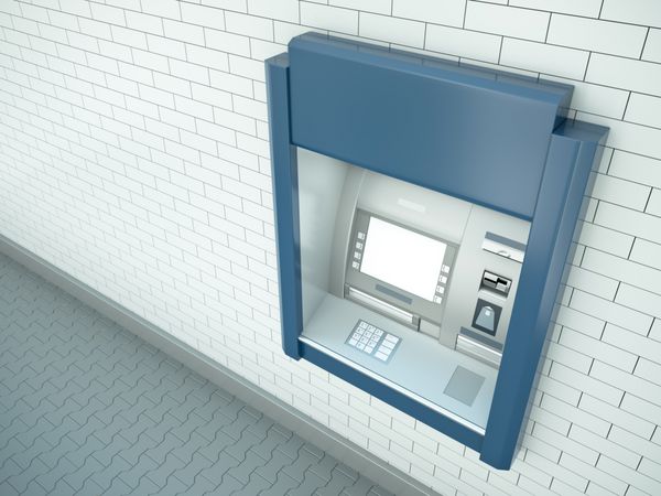 دستگاه پول نقد تصویر رندر شده سه بعدی