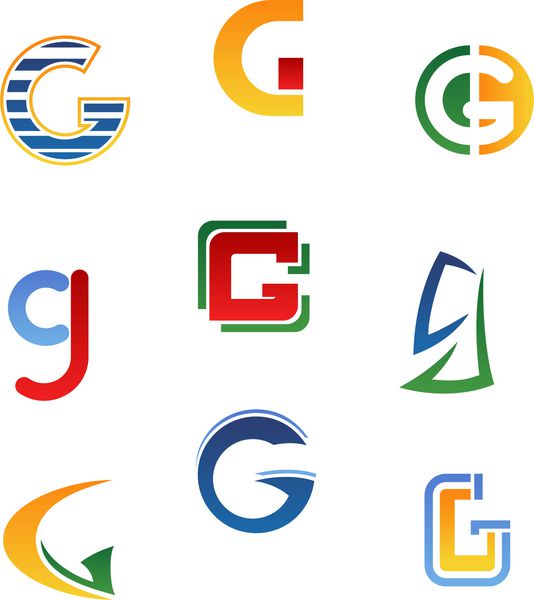 مجموعه ای از نمادهای الفبا و عناصر حرف g چنین الگوی علامت نسخه شطرنجی شده نیز در گالری موجود است