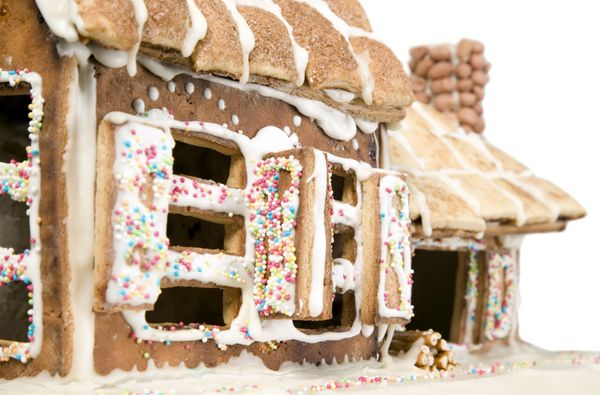 خانه ساخته شده از آرد و شکر نانوایی یا مفهوم خلاقیت
