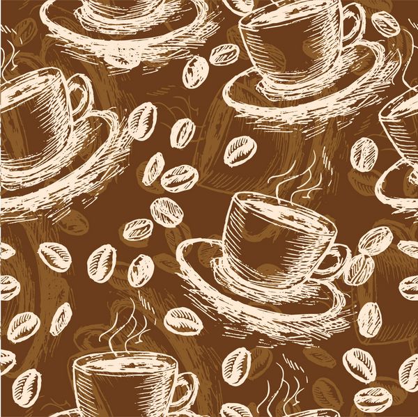 الگوی بدون درز قهوه