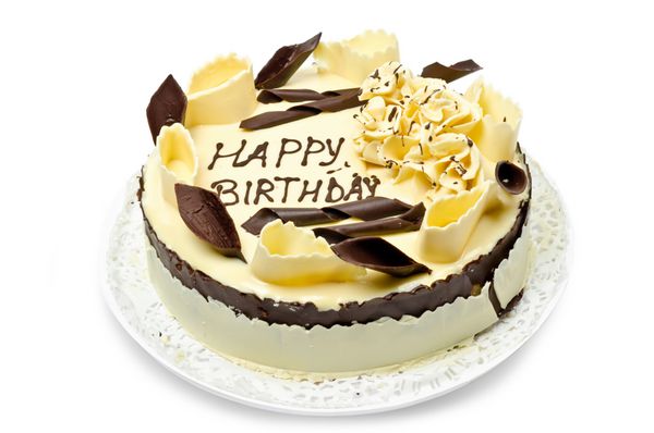 کیک شکلاتی با کلمات تولدت مبارک