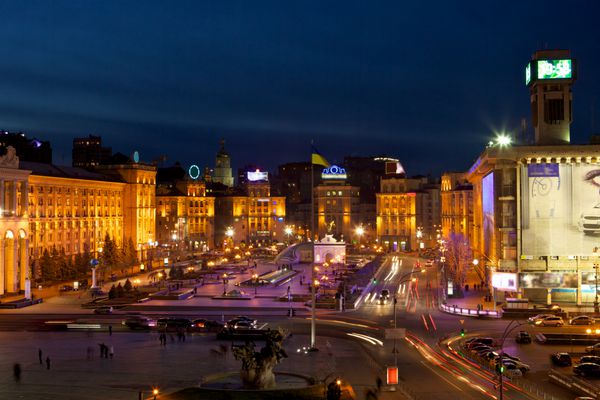 نمای عصر از کیف اوکراین