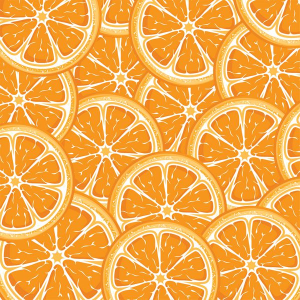 پس زمینه نارنجی از برش های پرتقال آبدار