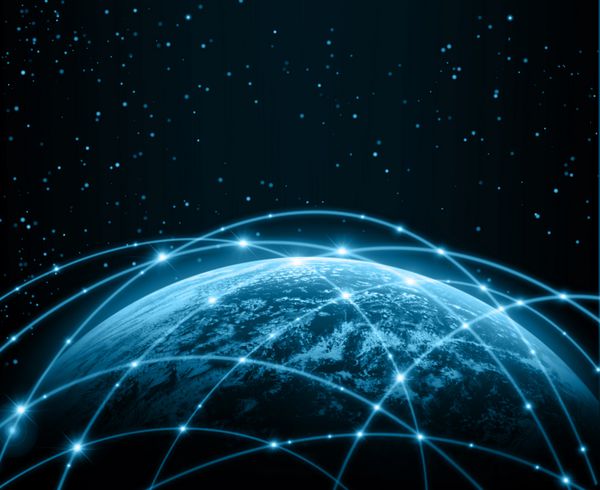 بهترین مفهوم اینترنتی تجارت جهانی از سری مفاهیم عناصر این تصویر ارائه شده توسط ناسا