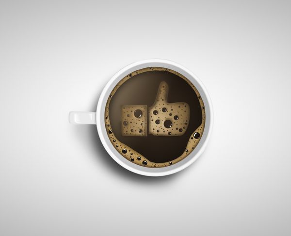 فنجان قهوه با فوم به شکل مشابه