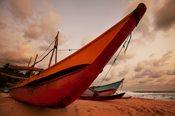 قایق ماهیگیری در سریلانکا