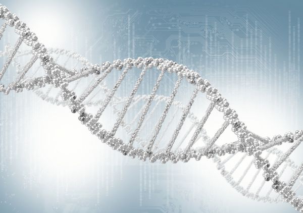 مارپیچ dna در برابر پس زمینه رنگی پس زمینه مفهوم علمی