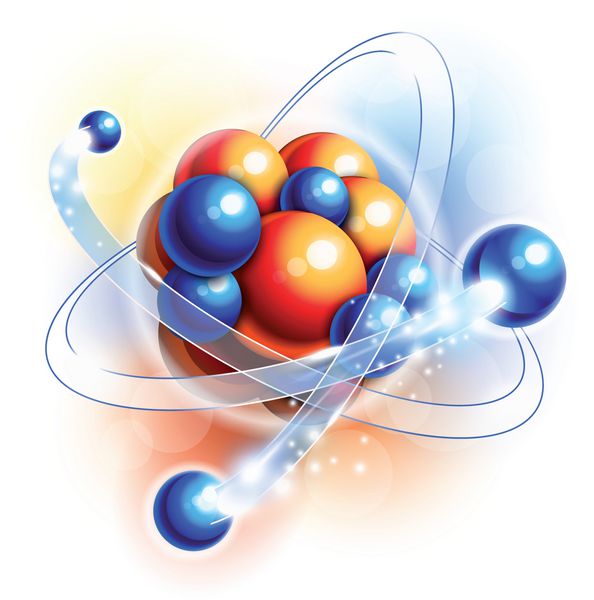 مولکول اتم ها و ذرات در حال حرکت