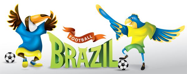 فوتبال برزیل سرگرمی فوتبال برزیل رویداد فوتبال برزیل توپ فوتبال شخصیت پرنده هنر برداری