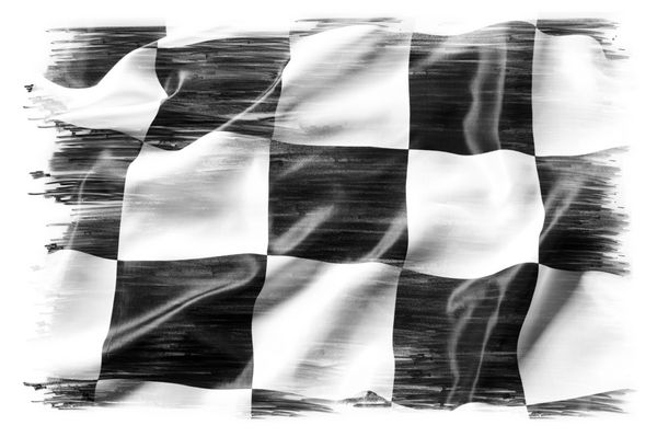 پرچم شطرنجی در پس زمینه ساده