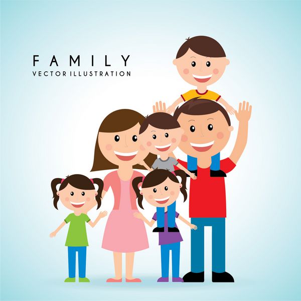 طراحی گرافیک خانوادگی وکتور