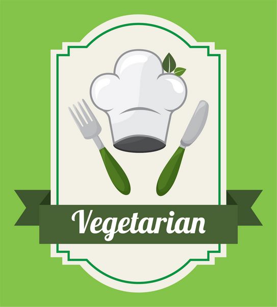 طراحی گرافیکی غذای گیاهی وکتور