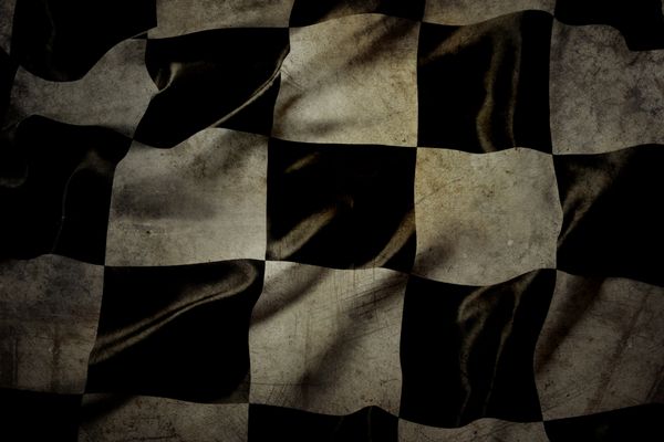 پرچم مسابقه ای سیاه و سفید شطرنجی