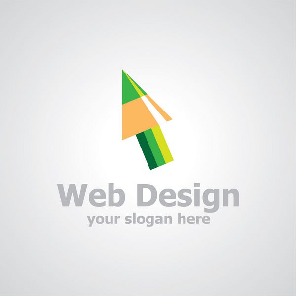 مکان نما به عنوان طراحی لوگو وکتور مداد ایده نماد برای برند استودیو وب