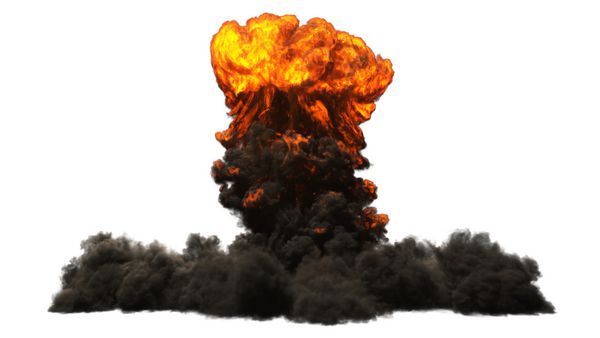 آخرالزمان برخورد بمب هسته ای یا سیارک باعث ایجاد قارچ هسته ای می شود