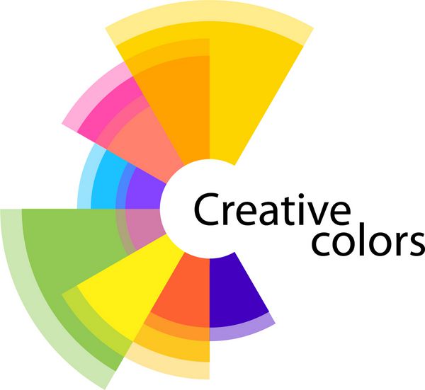 الگوی مفهومی لوگوی خلاقانه رنگارنگ حرف c