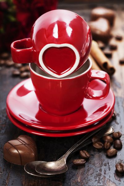 کارت شکلات و قهوه برای روز