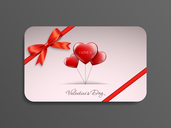 کارت هدیه روز با طرح قلب زیبا