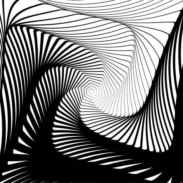 طراحی پس زمینه توهم حرکت گرداب پس زمینه هندسی پیچیده اعوجاج شش ضلعی انتزاعی وکتور هنری بدون گرادیان