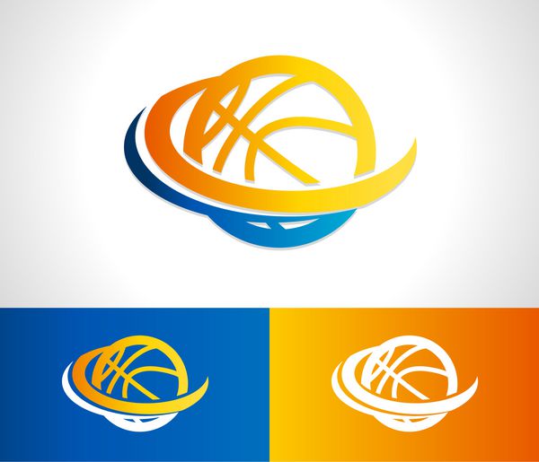 نماد آرم بسکتبال با عنصر گرافیکی swoosh