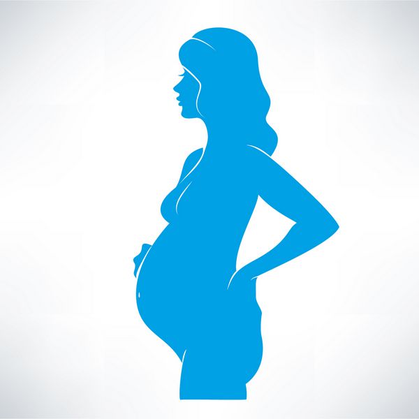 نماد زن باردار طرح وکتور تلطیف شده