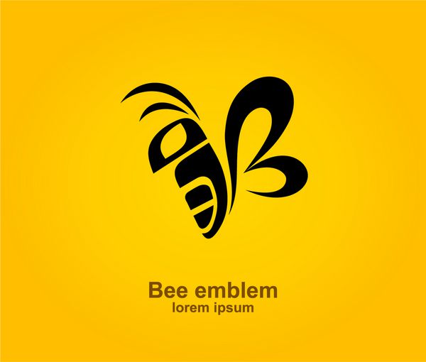 الگوی طراحی لوگو تایپ زنبور عسل ایده آرم کسب و کار تلطیف شده وکتور