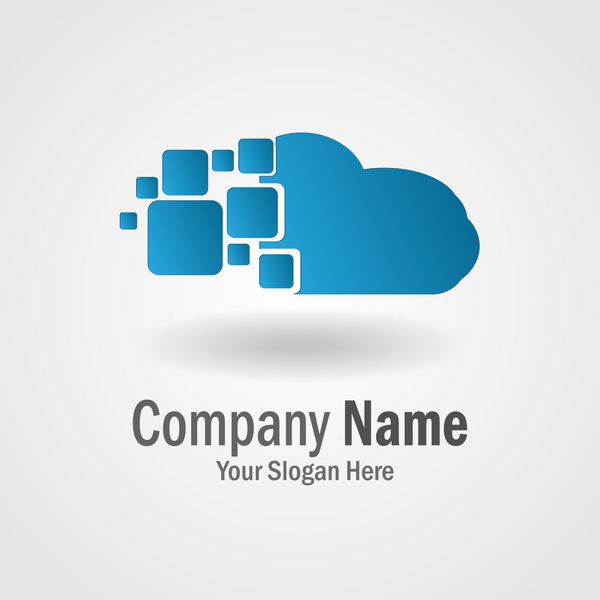 لوگوی دیجیتال آبی ابری برای شرکت یا کسب و کار شما می تواند به عنوان یک نماد یا دکمه استفاده شود