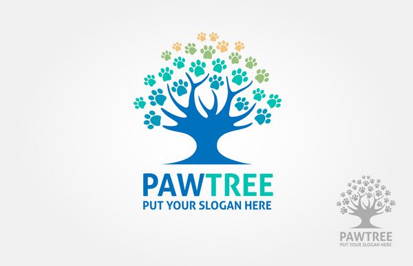 این یک پنجه است که با یک شی درخت ترکیب شده است این آرم سعی می کند محافظتی را برای گربه سگ شما یا حیوانات خانگی دیگر ایجاد کند