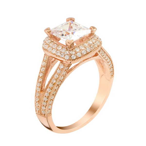 جواهرات حلقه رز طلای عروسی الماس جدا شده