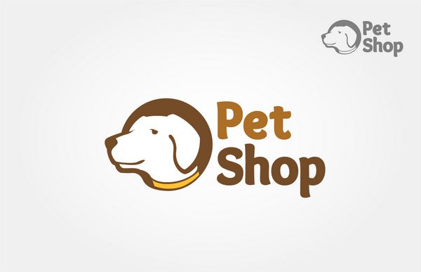 آرم مدرن و عناصر لوگو برای فروشگاه حیوان خانگی خانه حیوان خانگی و کلینیک