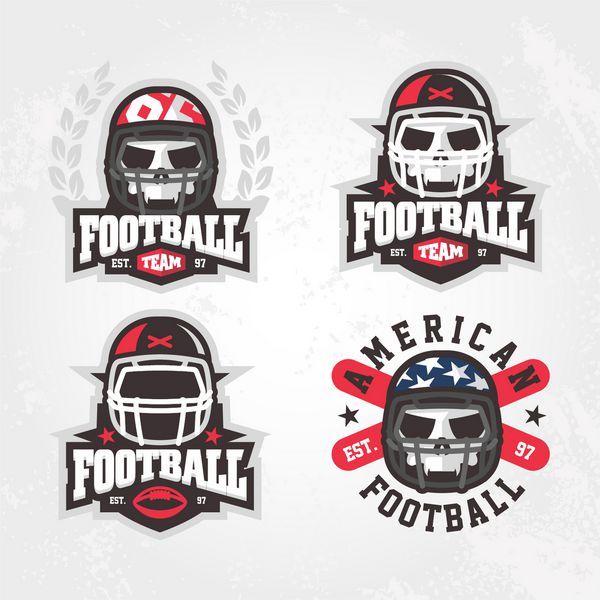 مجموعه لوگوی مدرن فوتبال حرفه ای برای تیم ورزشی