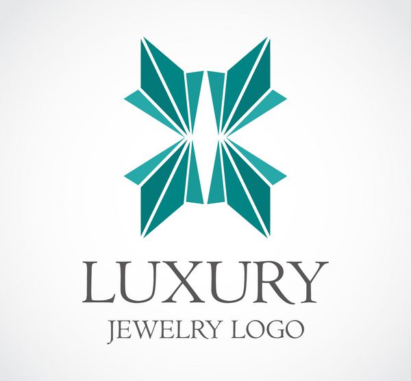 الگوی طراحی آرم وکتور انتزاعی جواهرات جواهرات لوکس نماد طراحی فروشگاه یا نماد هویت شرکت