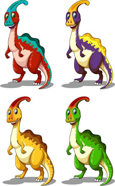 دایناسور در چهار رنگ تصویر