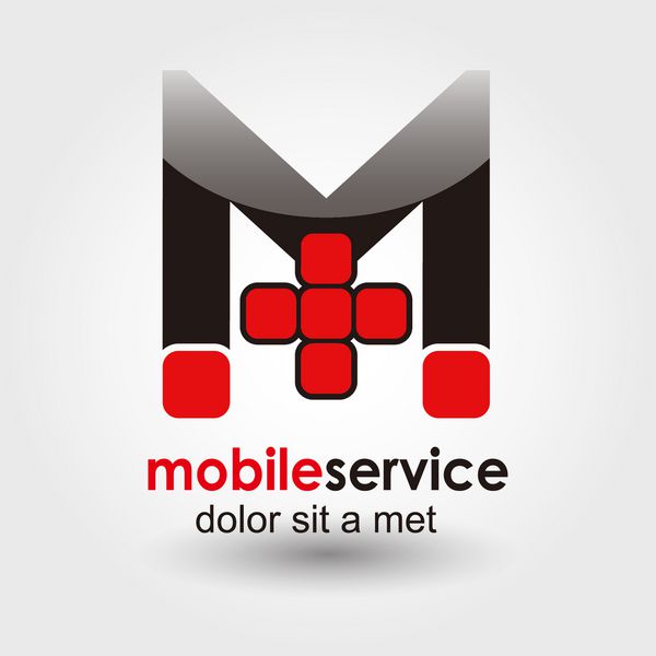 الگوی شرکتی شرکت تجاری نماد شکل نماد وکتور طراحی آرم خدمات تلفن همراه