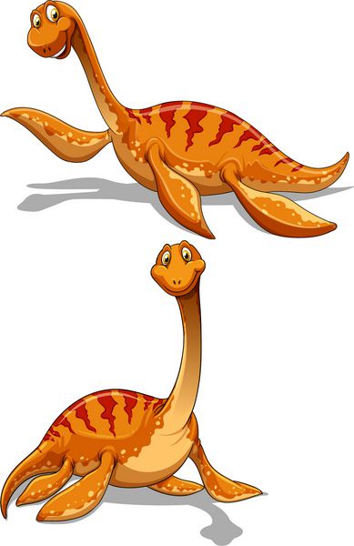 دایناسور زیبا در دو حالت تصویر