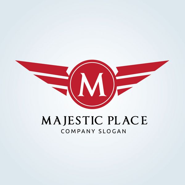 majestic pl آرم حرف m الگوی لوگوی برداری