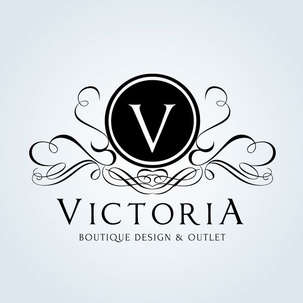 لوگوی ویکتوریا برند بوتیک آرم حرف V لوگوی ال بوتیک آرم el لوگوی لوکس الگوی لوگوی برداری
