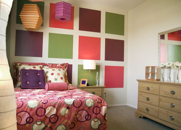 اتاق خواب جوان رنگارنگ