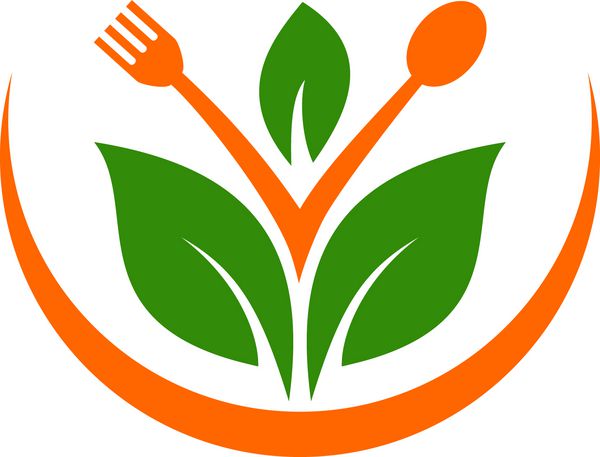 الگوی لوگوی غذای ارگانیک غذای سالم