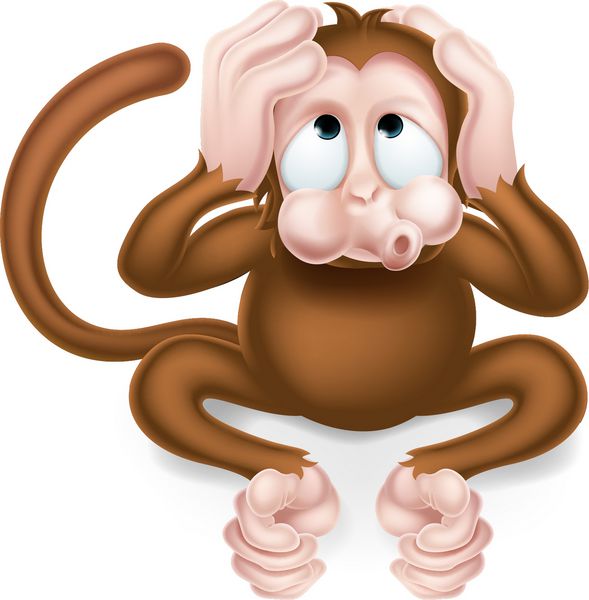 هیچ میمون عاقل کارتون شیطانی را نمی شنود که گوش هایش را می پوشاند