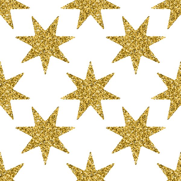 الگوی بدون درز هندسی با ستاره های بافت طلایی زرق و برق