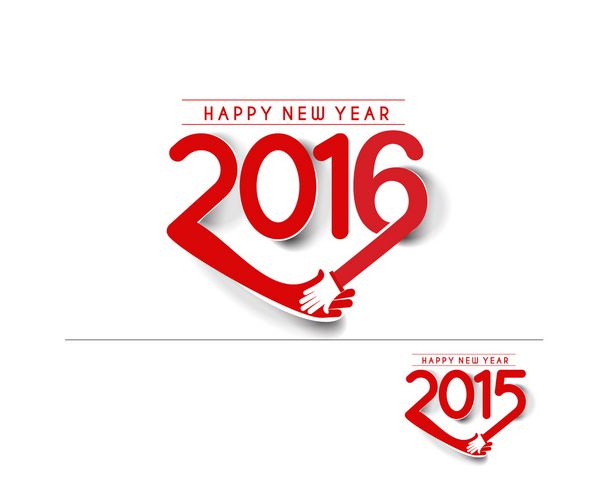 طراحی متن سال نو مبارک 2015 و 2016