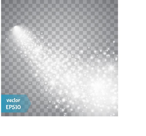 یک دنباله دار درخشان با غبار بزرگ شهاب جلوه نور درخشش وکتور