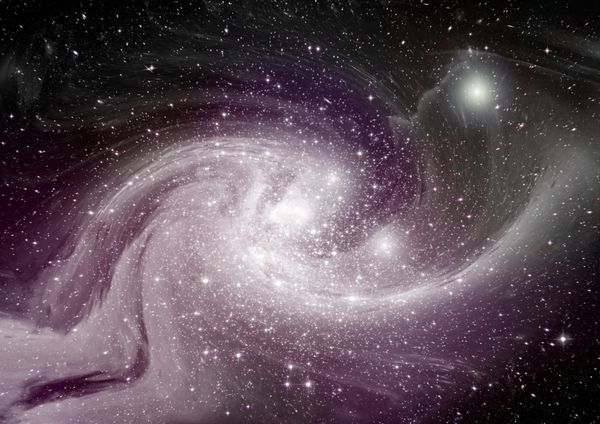 ستاره ها غبار و سحابی گاز در یک کهکشان دور عناصر این تصویر ارائه شده توسط ناسا