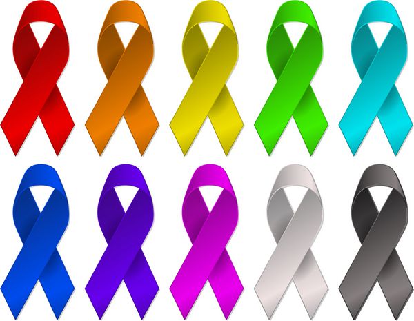 نوارهای چند رنگی آگاهی از سرطان