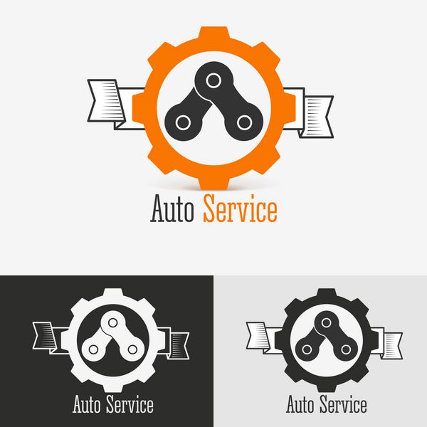 قالب طراحی لوگو خودکار مفهومی برای خدمات تعمیر خودرو فروشگاه قطعات یدکی خدمات مکانیکی